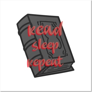 read sleep repeat Posters and Art